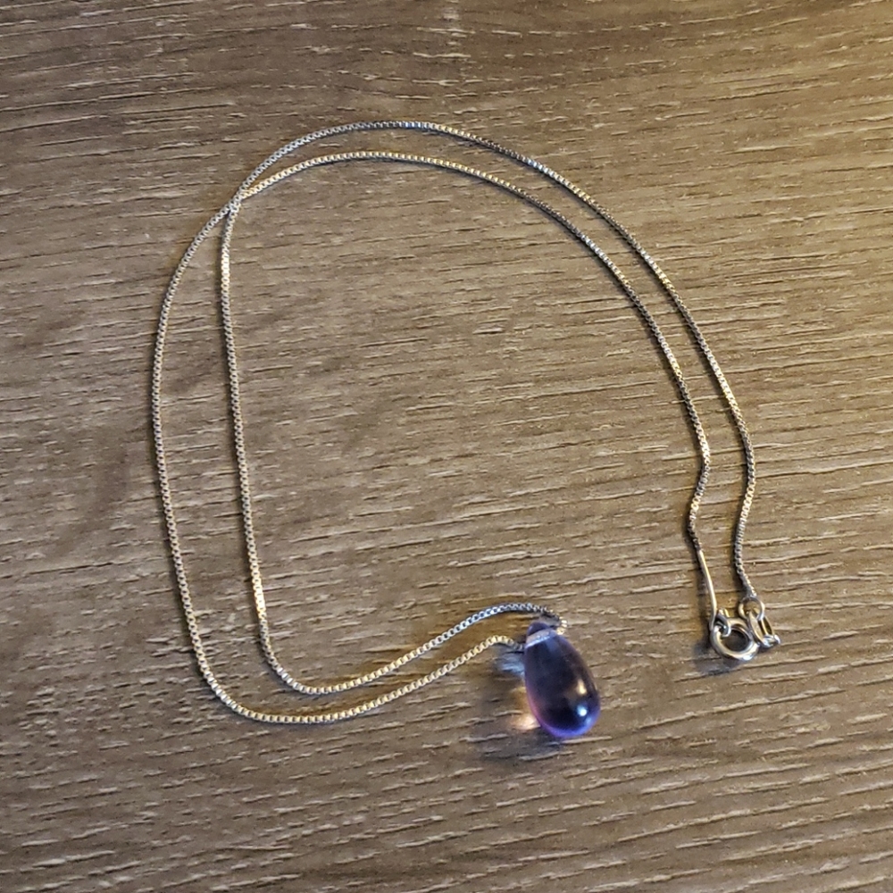 Glass Teardrop Necklace